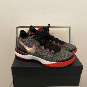 Nike Lebron 20- size: 10, color: black, grey and red, condition: used.